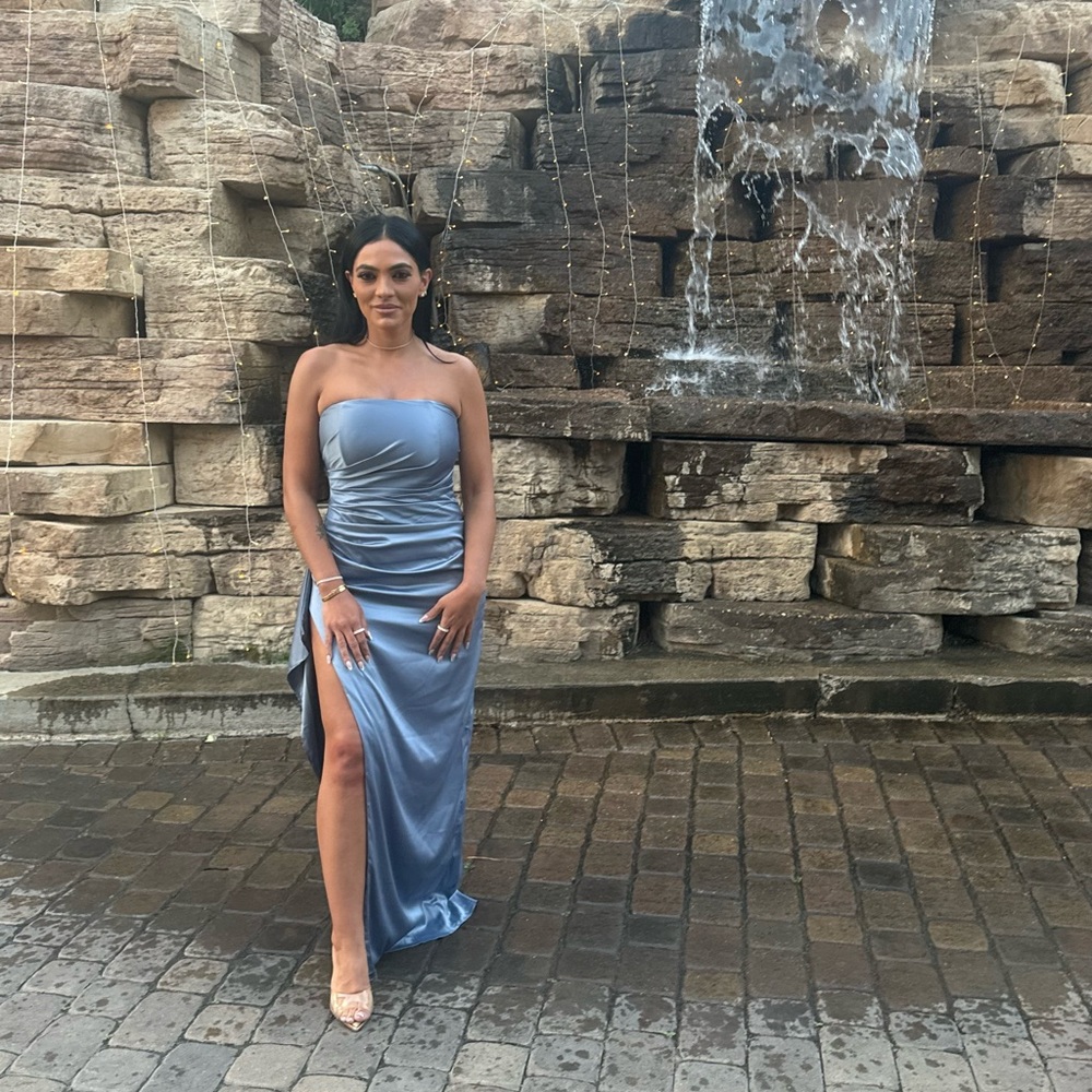 Elegant Gray Draped Fabric Accent
